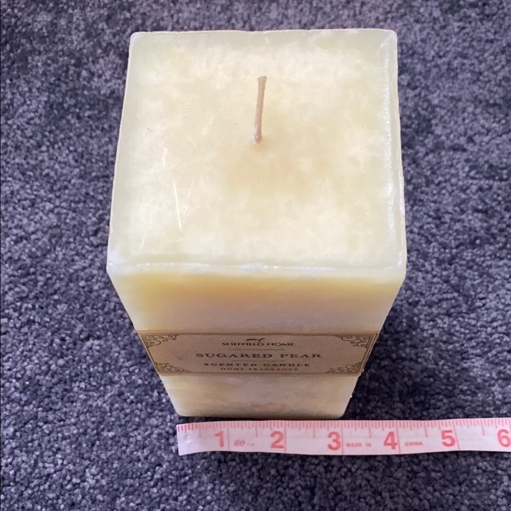 Sheffield Home Sugared Pear Square Candle